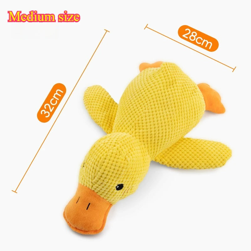 "Quack & Play" Realistic Duck Dog Toy – Durable Squeaky Plush for Interactive Fun
