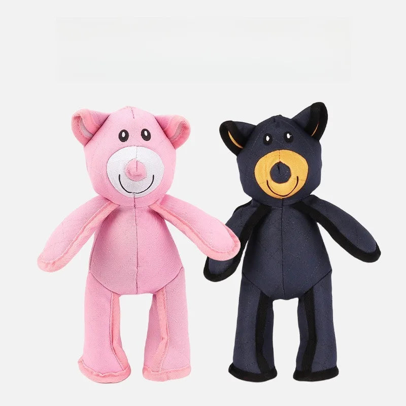 Heavy-Duty Oxford Squeaker Teddy – Rugged Armor-Stitched Toy for Aggressive Chewers