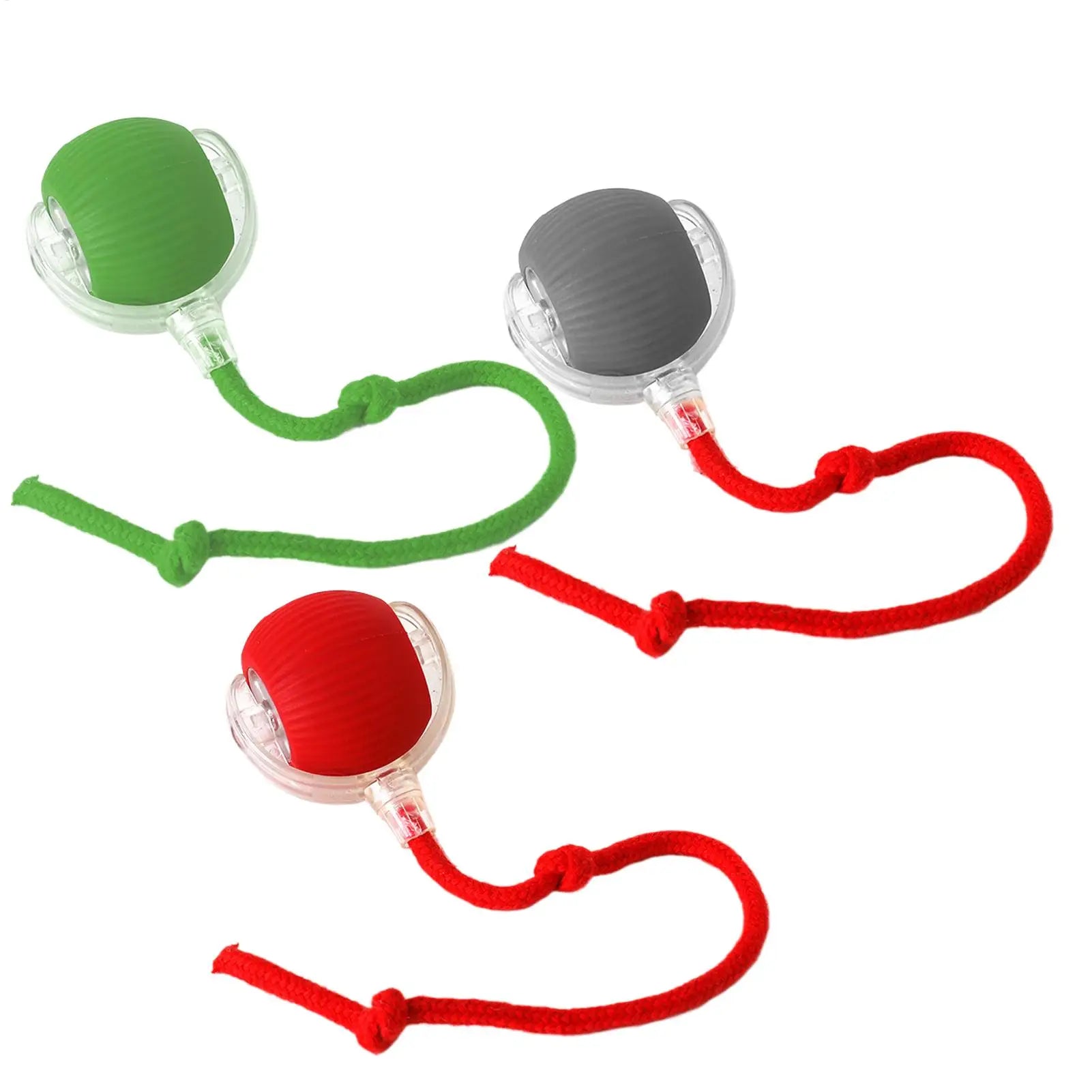 Pelota interactiva inteligente para perros: rueda automáticamente y evita obstáculos.