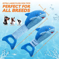 Stretchy Shark Squeaker Dog Toy – Interactive Tug & Heavy-Duty Plush Chew