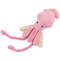Deep-Sea Squid Dog Toy – Squeaky Plush & Dental Rope Interactive Chew