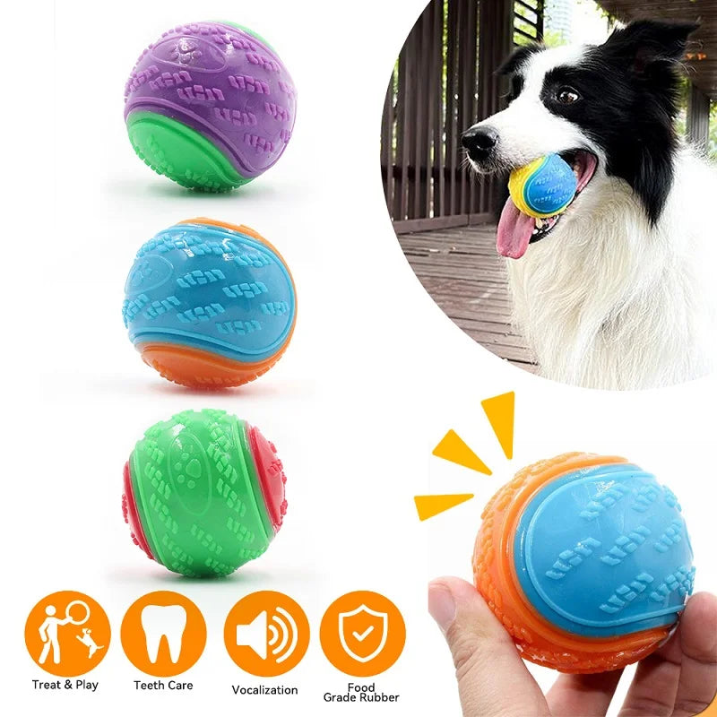 Pelota dental chirriadora Tough-Teeth: juguete duradero para perros