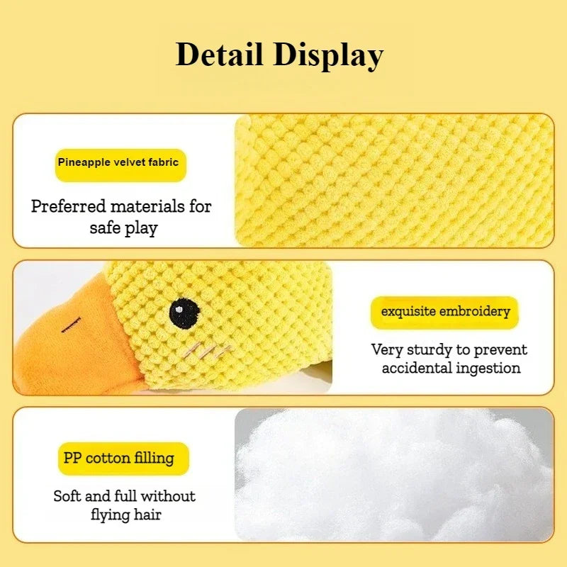 "Quack & Play" Realistic Duck Dog Toy – Durable Squeaky Plush for Interactive Fun