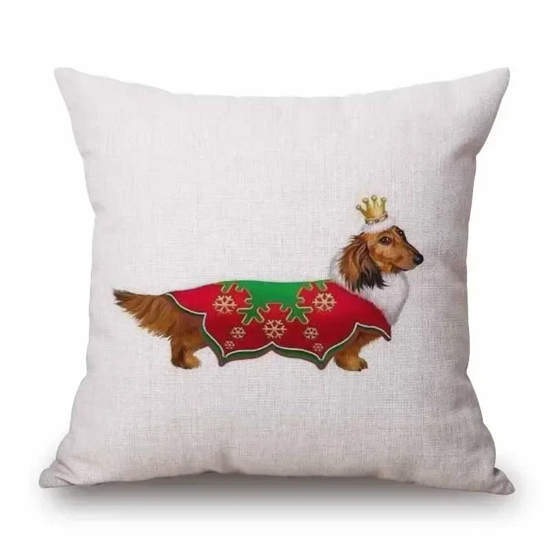 Hand Painting Dachshund Dog Posters Cushion Covers Sausage Pet Animals Pillowcase Decorative Pillows for Sofa