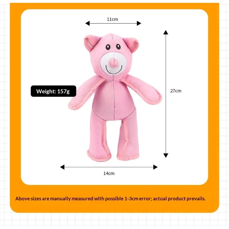 Heavy-Duty Oxford Squeaker Teddy – Rugged Armor-Stitched Toy for Aggressive Chewers