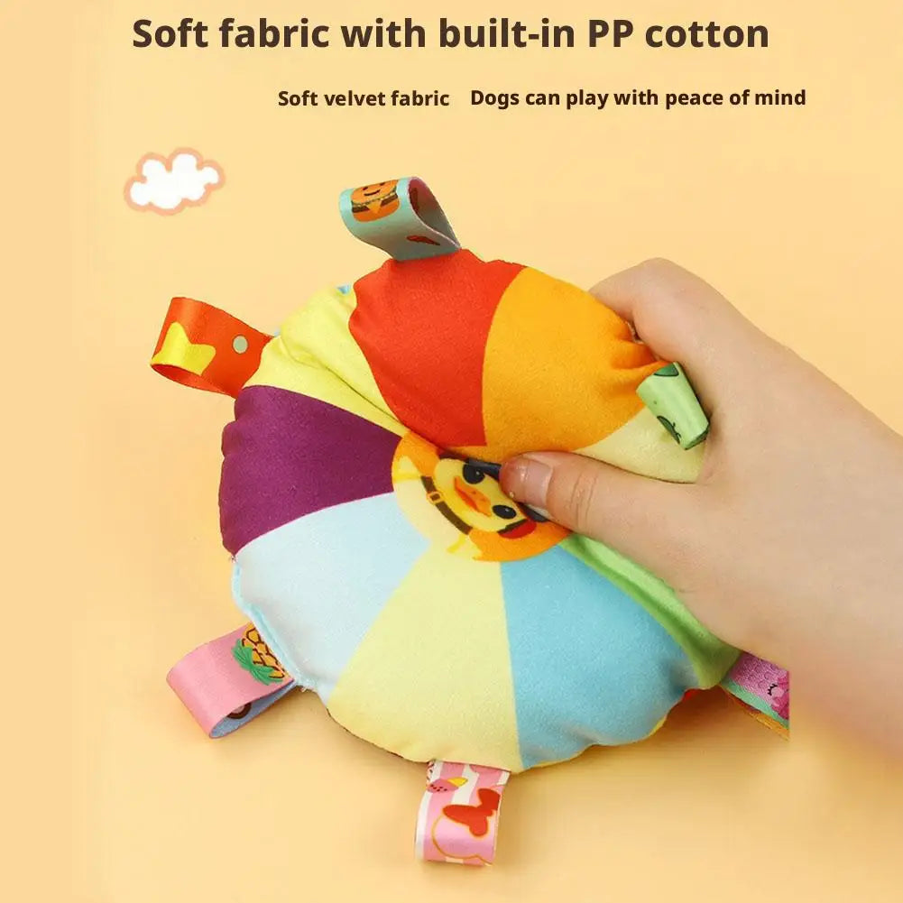 Platillo volador de peluche suave para perros: juguete interactivo aerodinámico para buscar y atrapar