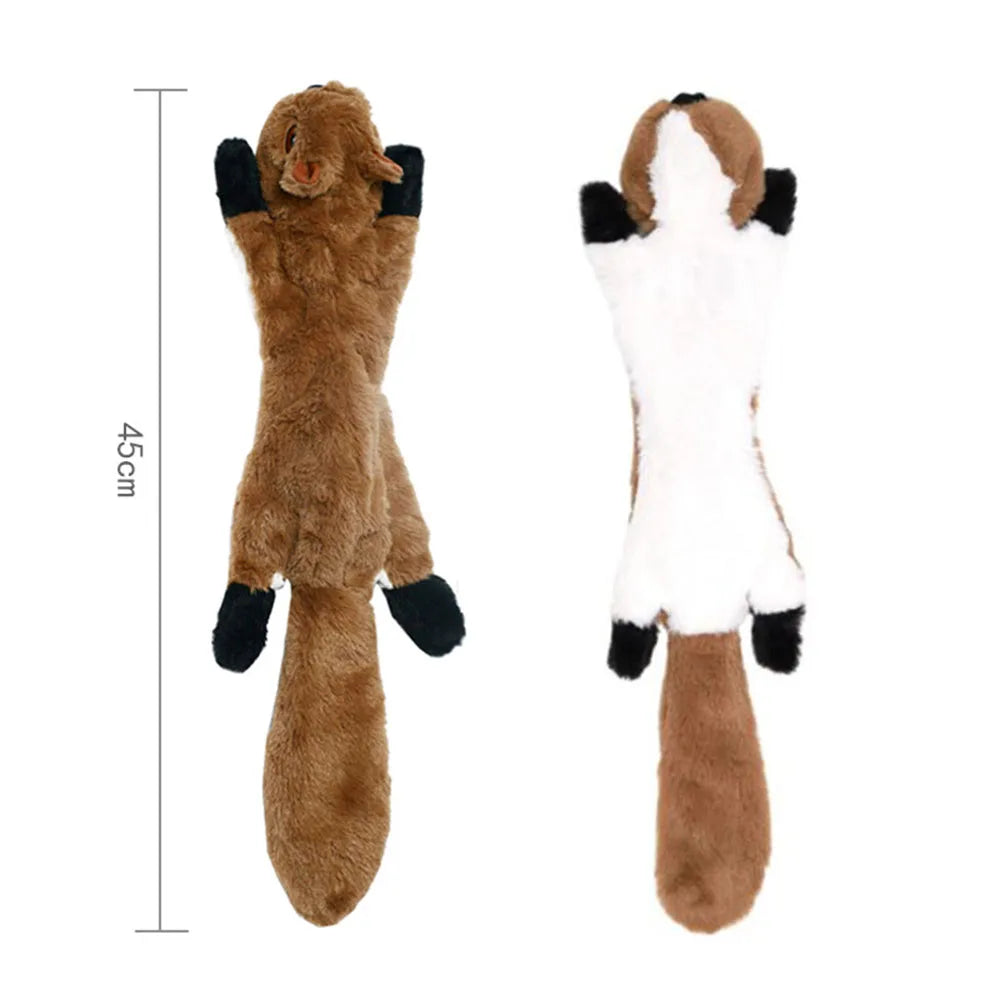 Juguete para perros Crinkle Critter sin relleno: peluche chirriante y sin ensuciar para todas las razas