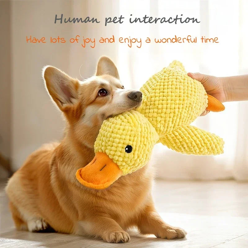"Quack & Play" Realistic Duck Dog Toy – Durable Squeaky Plush for Interactive Fun