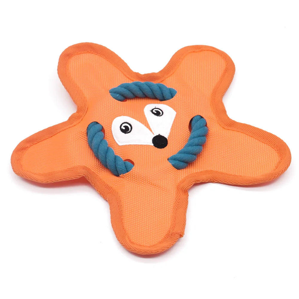 "Crinkle-Crunch" Heavy Duty Star Dog Toy – Squeaky Oxford Cloth Interactive Toy