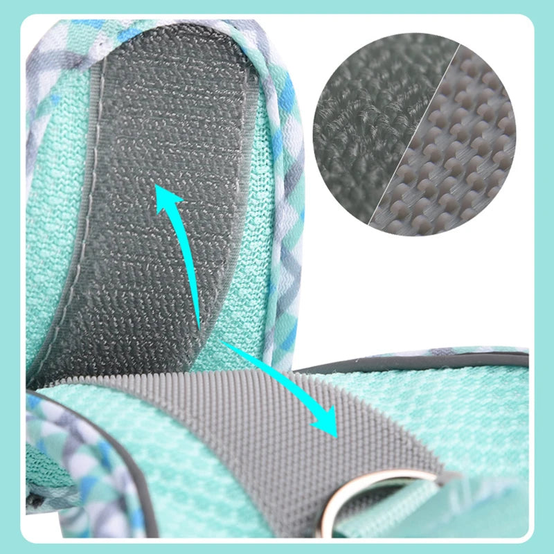 Reflective Plaid Dog Harness & Leash Set – Step-In Mesh Vest for Dachshunds