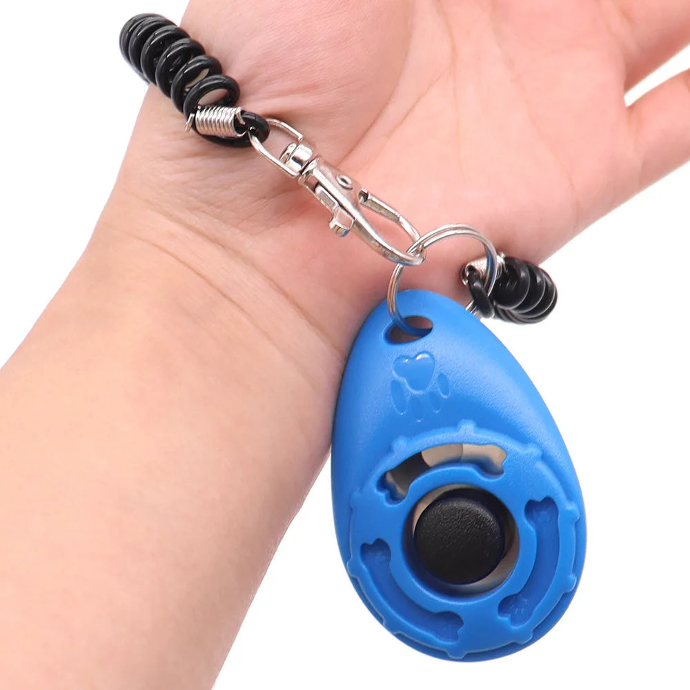 Clicker de entrenamiento para perros, entrenador de clic para perros y gatos, varios estilos, correa de muñeca ajustable, llavero con sonido, repelente de perros, producto para mascotas