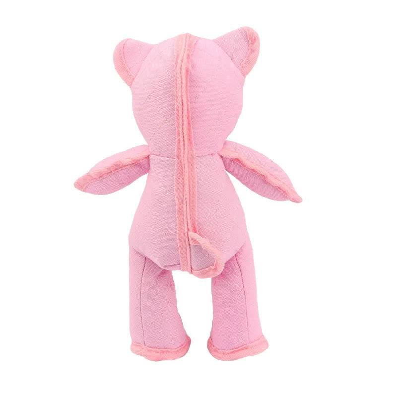 Heavy-Duty Oxford Squeaker Teddy – Rugged Armor-Stitched Toy for Aggressive Chewers