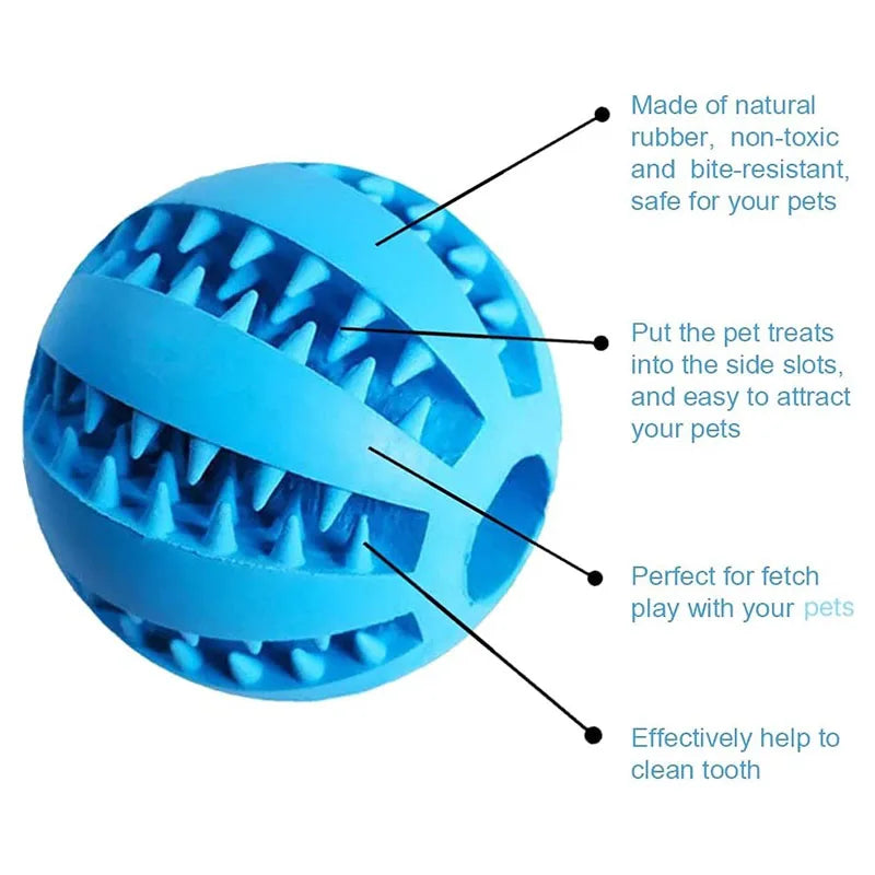 Interactive Dental Treat Ball – Durable Bite-Resistant Rubber Slow Feeder for All Dogs