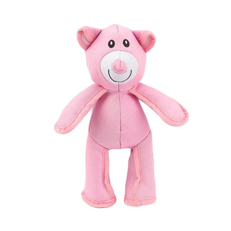 Heavy-Duty Oxford Squeaker Teddy – Rugged Armor-Stitched Toy for Aggressive Chewers