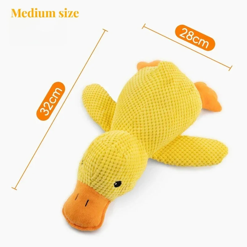 "Quack & Play" Realistic Duck Dog Toy – Durable Squeaky Plush for Interactive Fun