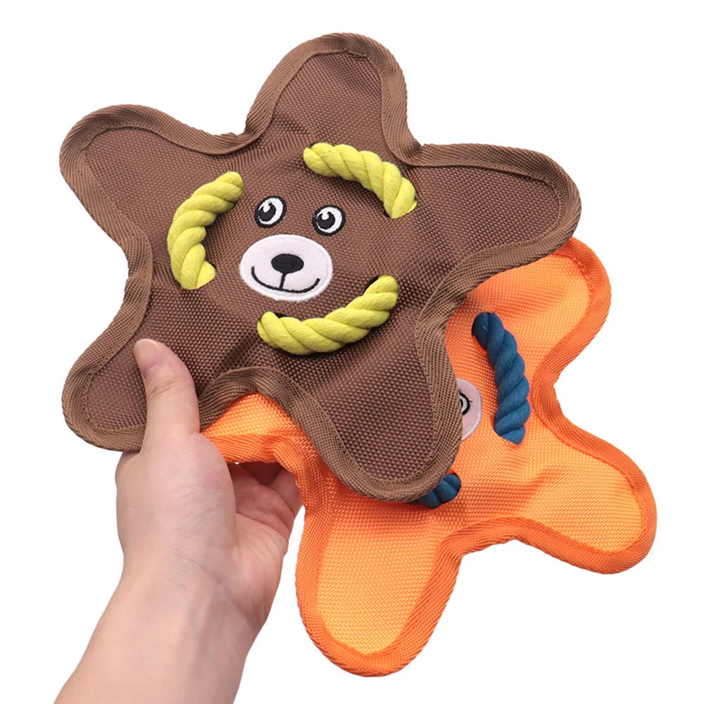 Juguete de estrella resistente "Crinkle-Crunch" para perros: juguete interactivo de tela Oxford con chirrido