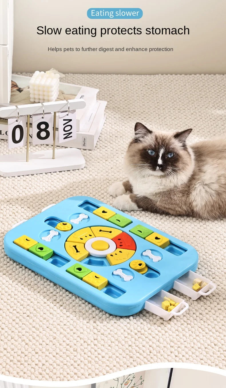 "Brainiac" Interactive Dog Puzzle – Level 2 Enrichment Feeder & Mental Stimulation Toy