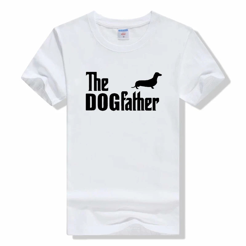 "The Dogfather" Dachshund Graphic Tee – Premium Breathable Cotton T-Shirt for Men