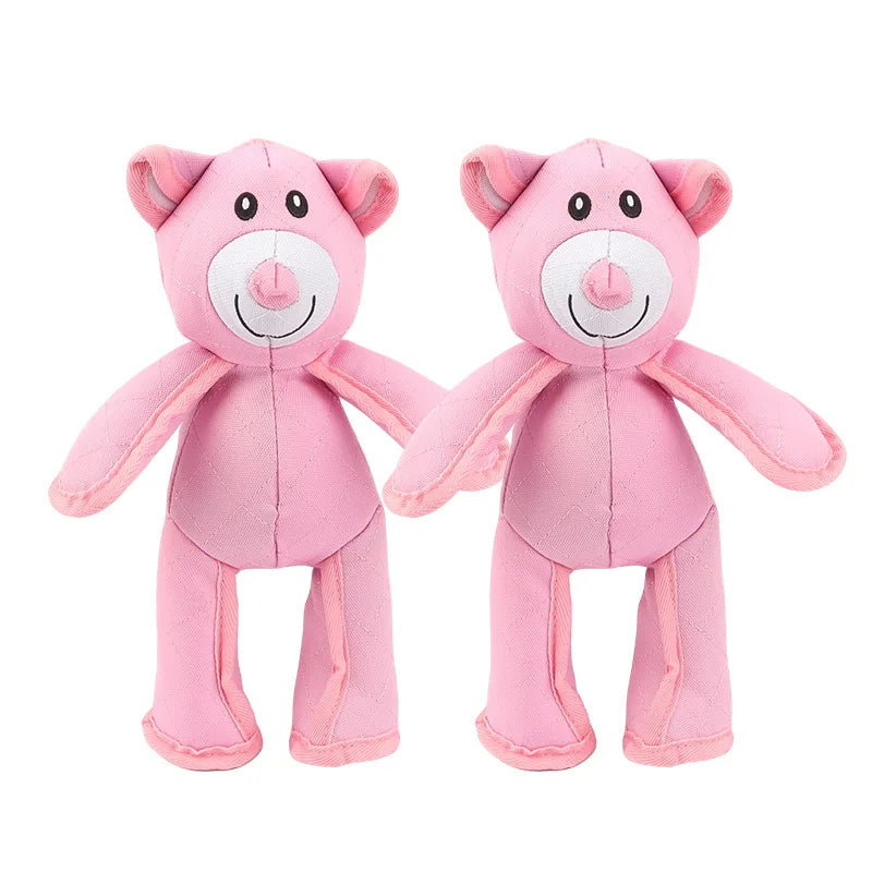 Heavy-Duty Oxford Squeaker Teddy – Rugged Armor-Stitched Toy for Aggressive Chewers