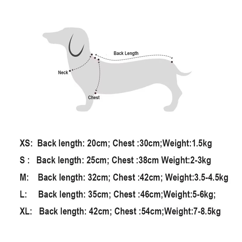 Dachshund Berber Fleece Vest – Warm Winter Sweatshirt for Small Dogs