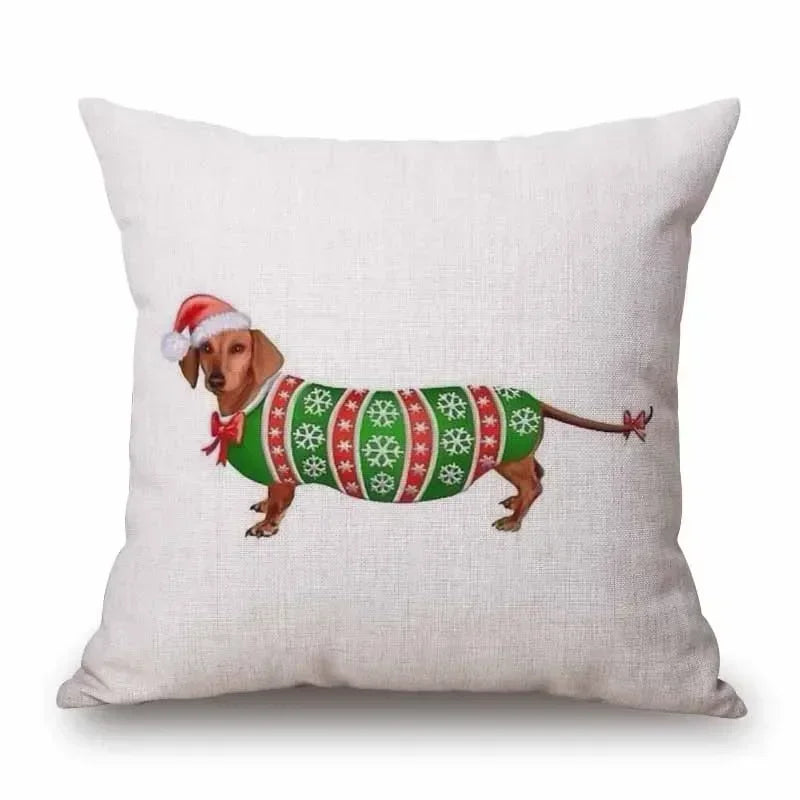Hand Painting Dachshund Dog Posters Cushion Covers Sausage Pet Animals Pillowcase Decorative Pillows for Sofa