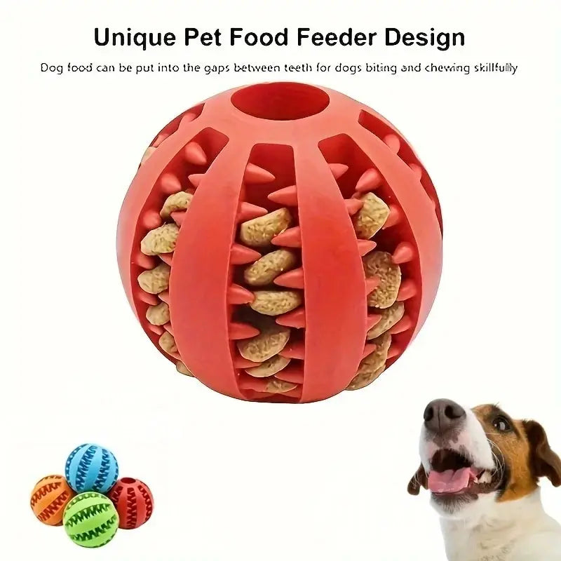 Interactive Dental Treat Ball – Durable Bite-Resistant Rubber Slow Feeder for All Dogs