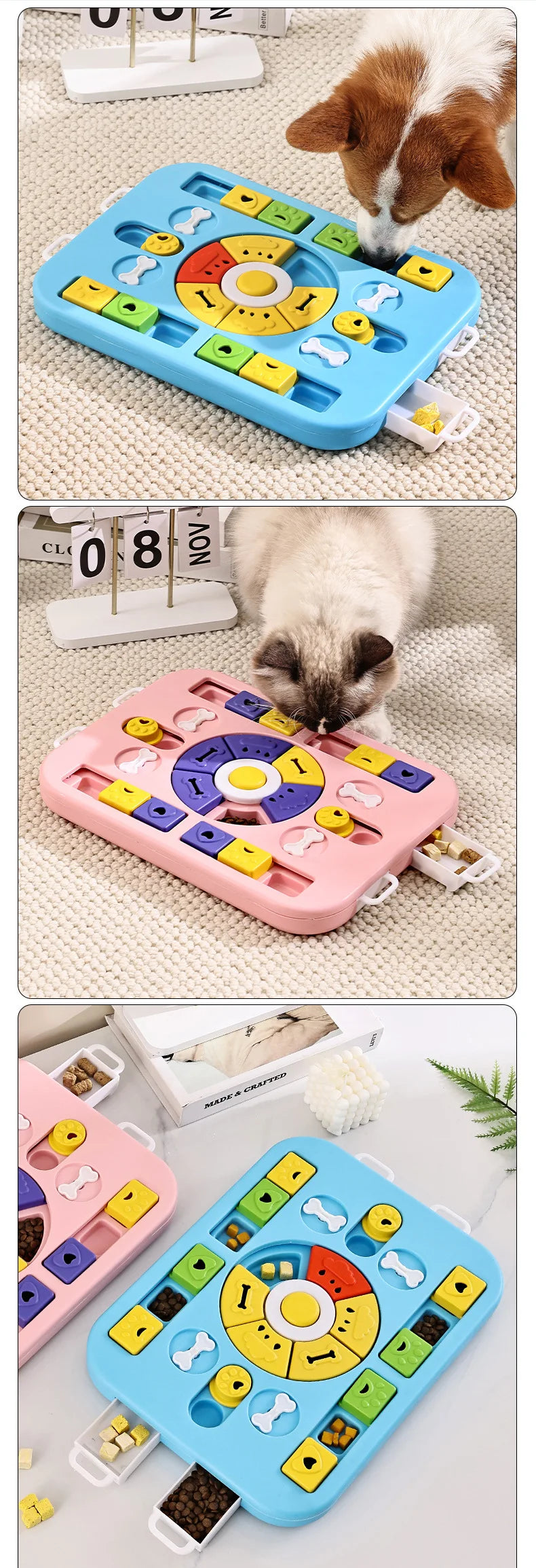 "Brainiac" Interactive Dog Puzzle – Level 2 Enrichment Feeder & Mental Stimulation Toy