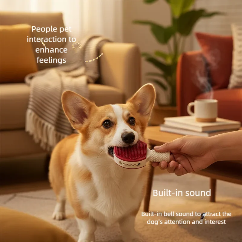 Juguete para perros Smash-Hit Shuttlecock: rompecabezas de goma resistente con dispensador de premios