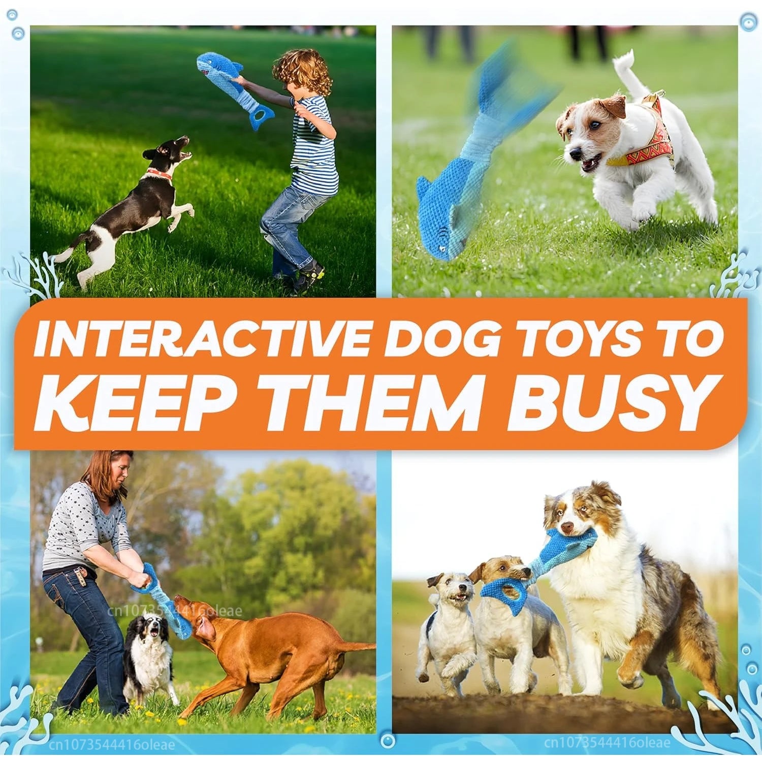 Stretchy Shark Squeaker Dog Toy – Interactive Tug & Heavy-Duty Plush Chew
