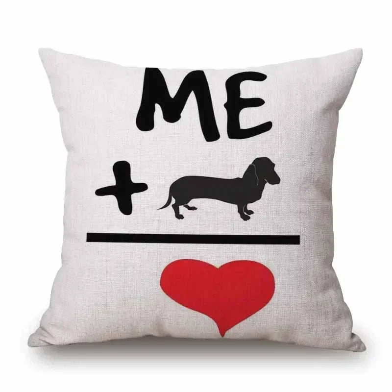 Hand Painting Dachshund Dog Posters Cushion Covers Sausage Pet Animals Pillowcase Decorative Pillows for Sofa