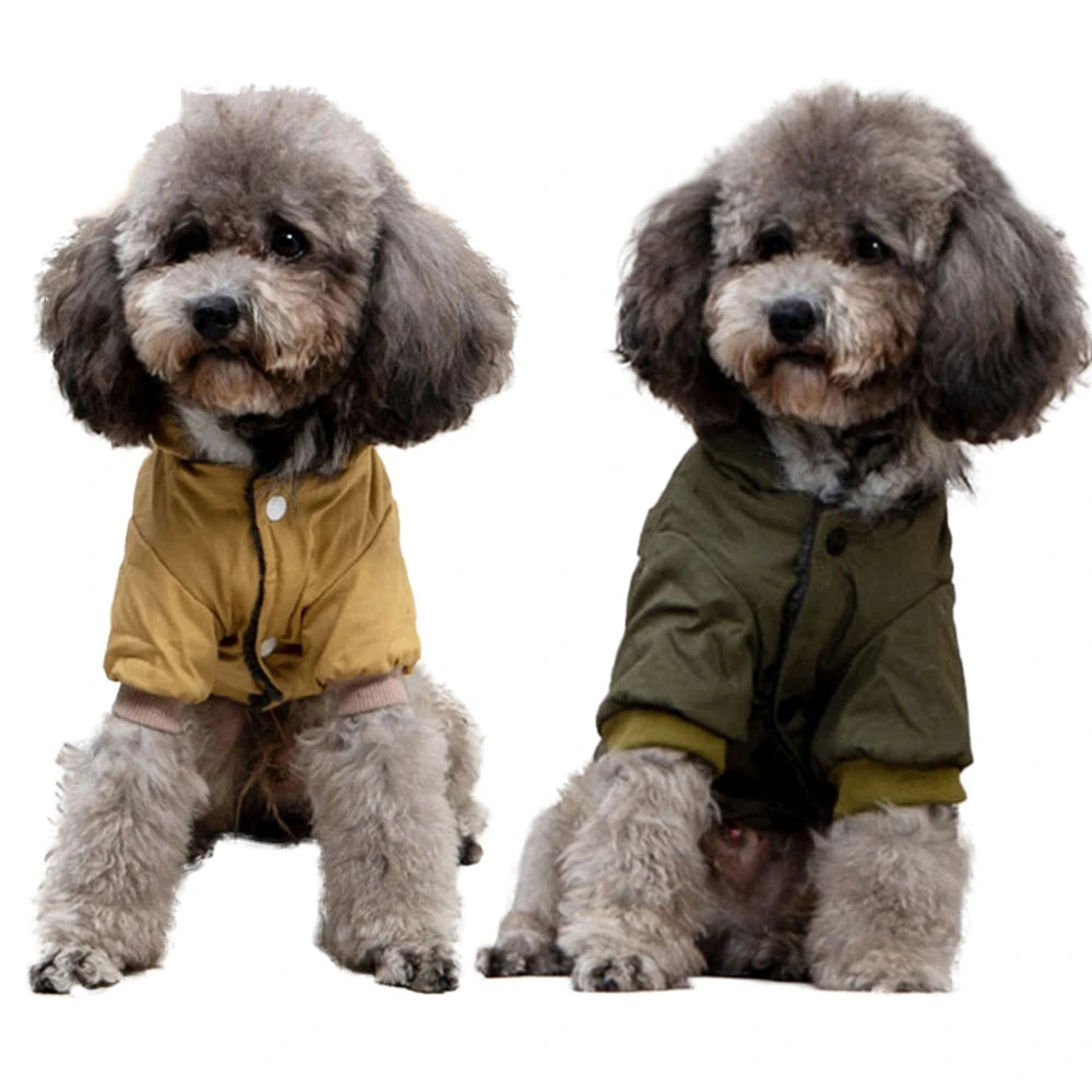 Sherpa-Lined Winter Dog Jacket – Windproof Quilted Puppy Hoodie