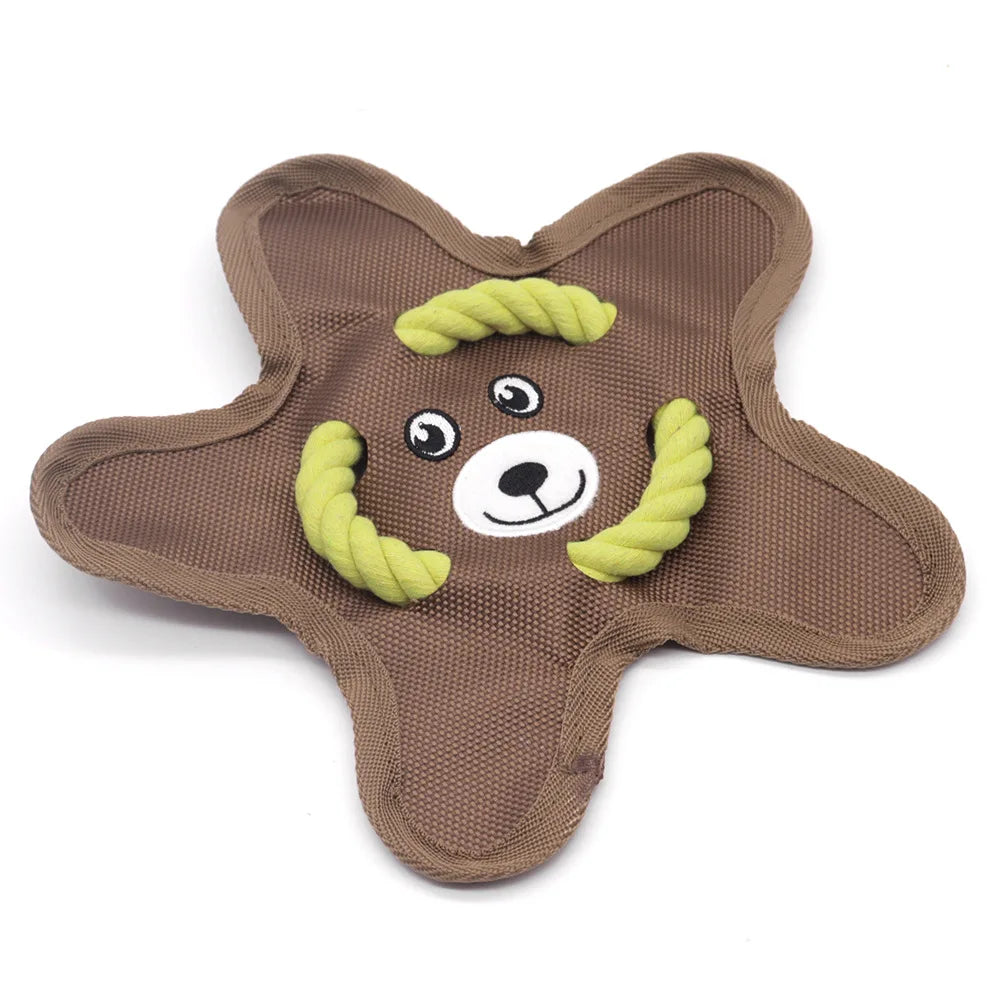 "Crinkle-Crunch" Heavy Duty Star Dog Toy – Squeaky Oxford Cloth Interactive Toy