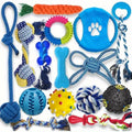 Ultimate 15-Piece Dog Toy Variety Bundle – Durable Rope Tugs, Rubber Balls, Chew Sticks & More