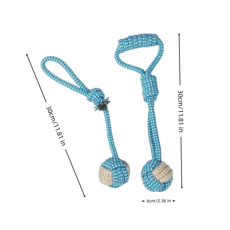 Durable Cotton Rope Ball Toy – Interactive Tug, Fetch & Teeth Cleaning Chew for All Dogs