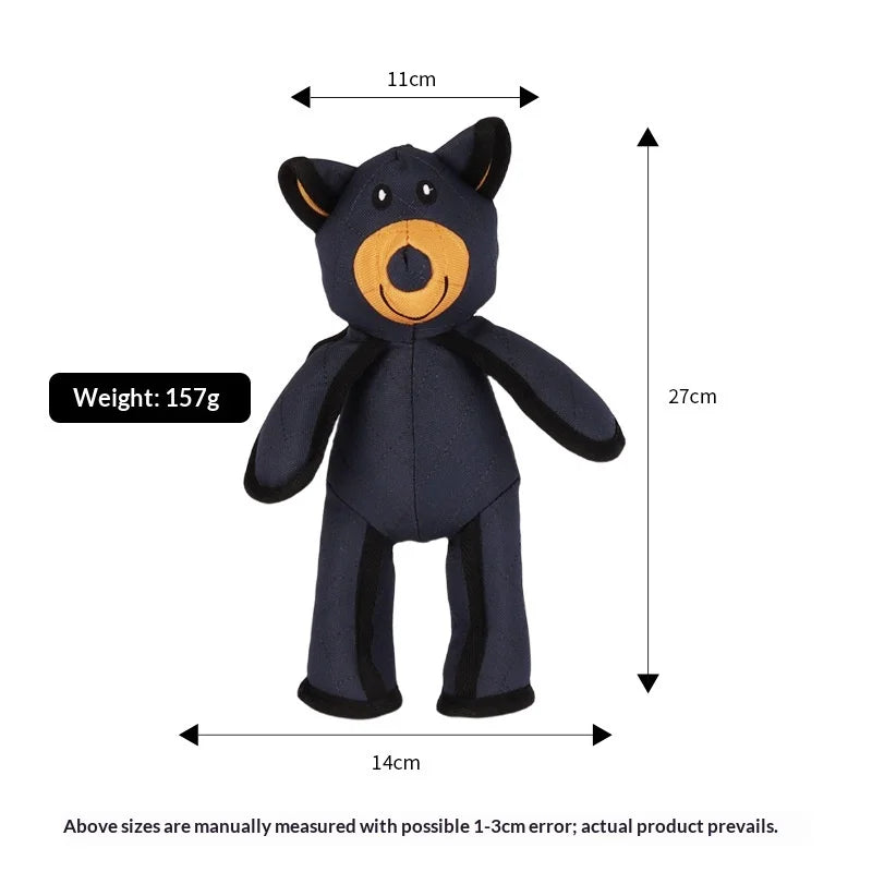 Heavy-Duty Oxford Squeaker Teddy – Rugged Armor-Stitched Toy for Aggressive Chewers