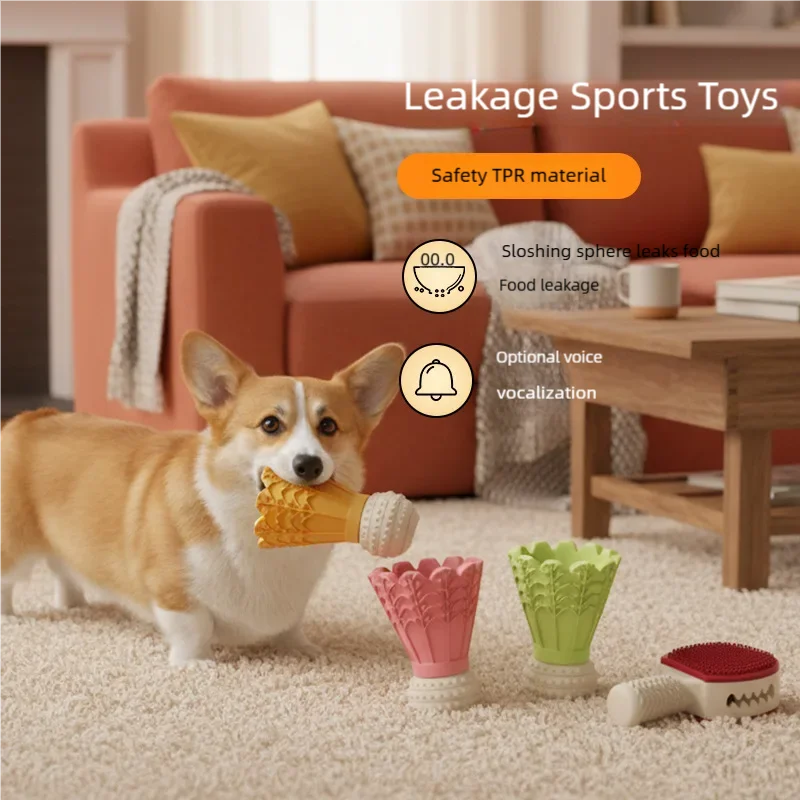 Juguete para perros Smash-Hit Shuttlecock: rompecabezas de goma resistente con dispensador de premios