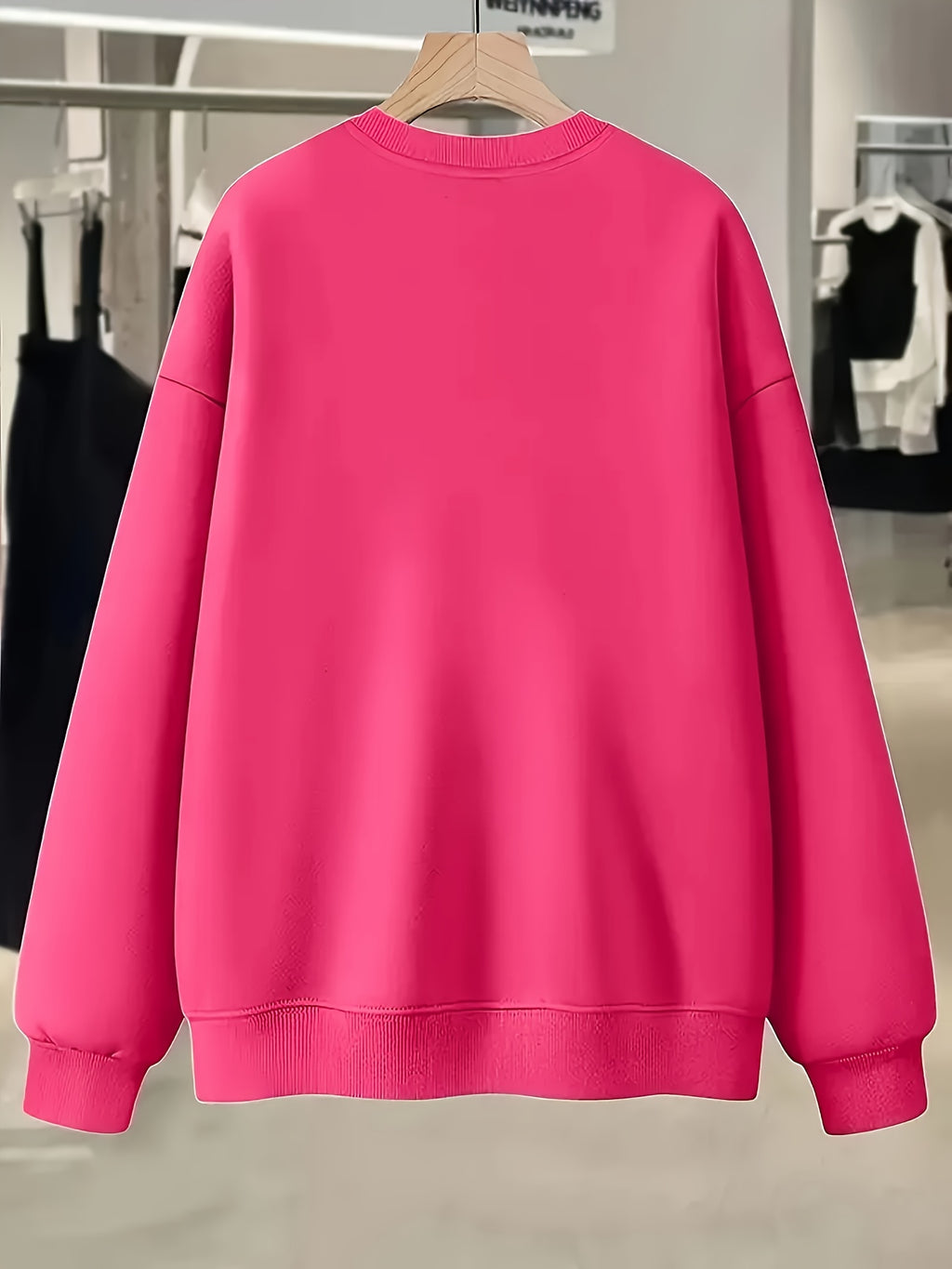 Cozy Women's Festive Dachshund Print Sweatshirt - Polyester Crew Neck Casual Knit Fabric Animal Pattern Regular Length Fashion Top for All Seasons