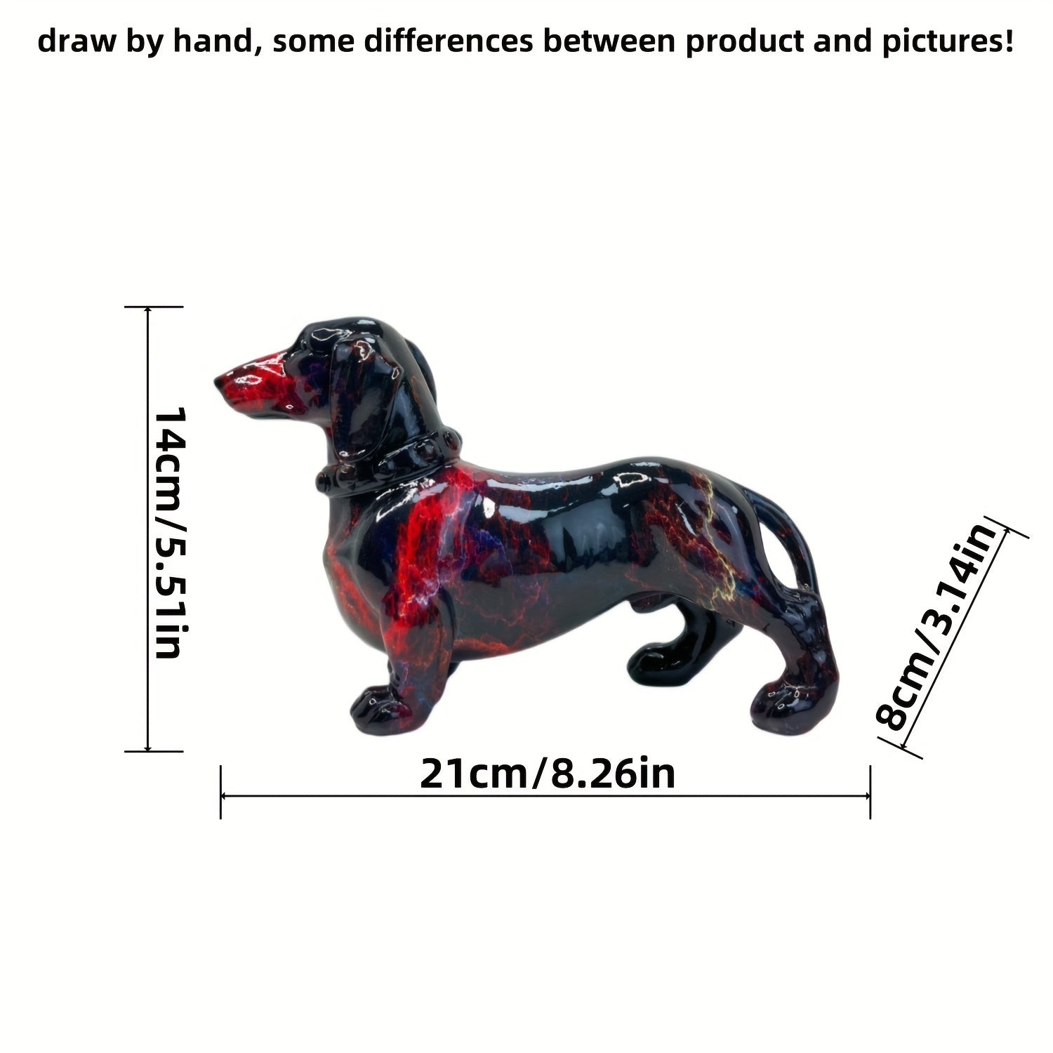 Art Deco Resin Dachshund Dog Sculpture, 1pc Collectible Alphabet Animal Figurine, Modern Home Decor for Living Room Bedroom, No Electricity Required, Ideal for Christmas Thanksgiving Valentine's Day Gifts