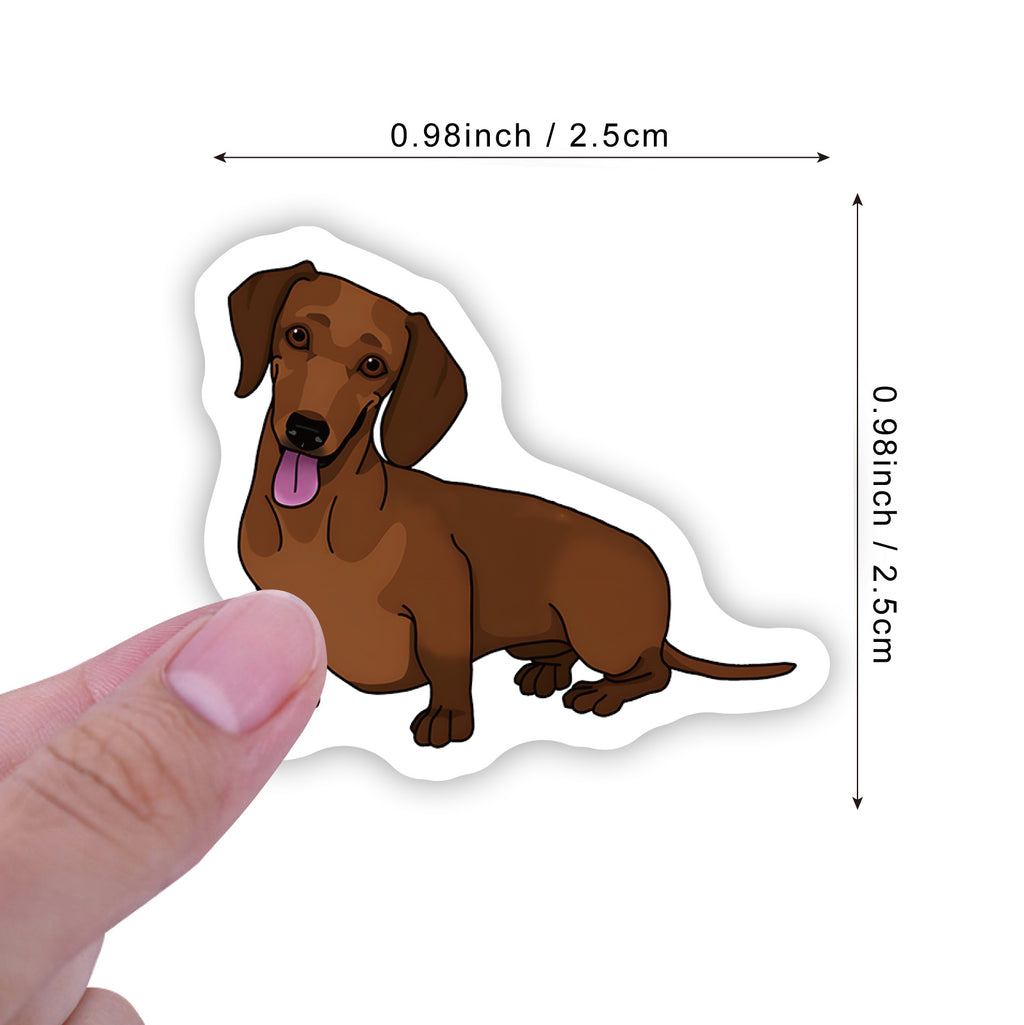 Dachshund Dog Sticker Roll – 500 Count Premium Vinyl Decals for Laptops, Water Bottles, and Gifting