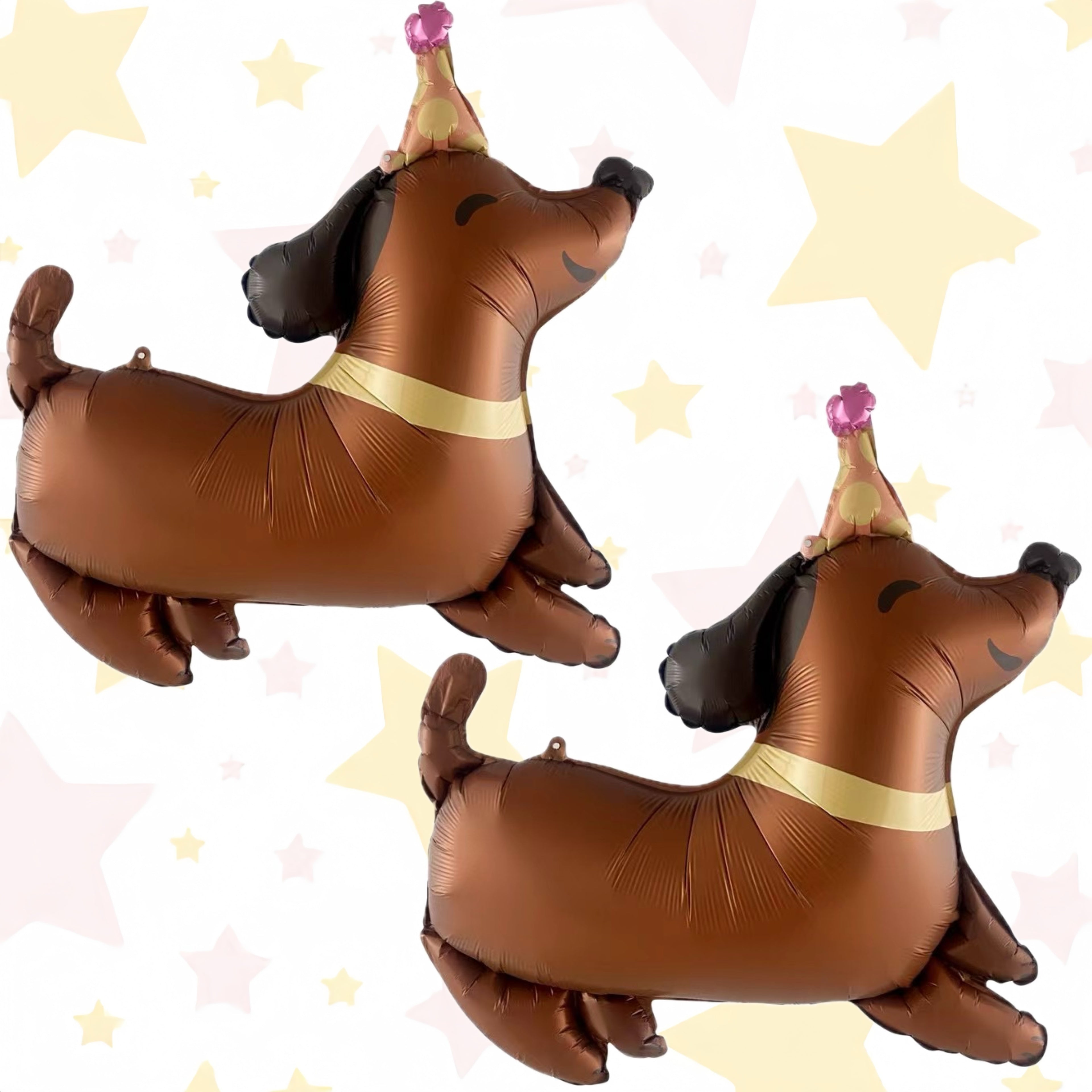 [Dog Birthday Party Balloons] Adorable Pet Birthday Party Balloons - Dachshund, Dalmatian, Husky & Bichon Designs with Stand-Up Feature - Perfect for Dog Lovers' Celebrations, Dog Birthday Party Supplies