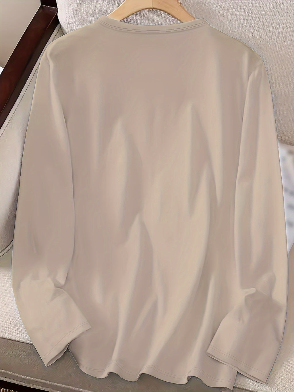 1pc Women'S Casual Long Sleeve T-Shirt with "Weenie Mom" Dachshund Print, Polyester Crew Neck Top for Spring & Fall, Regular Fit Letter Print Tee