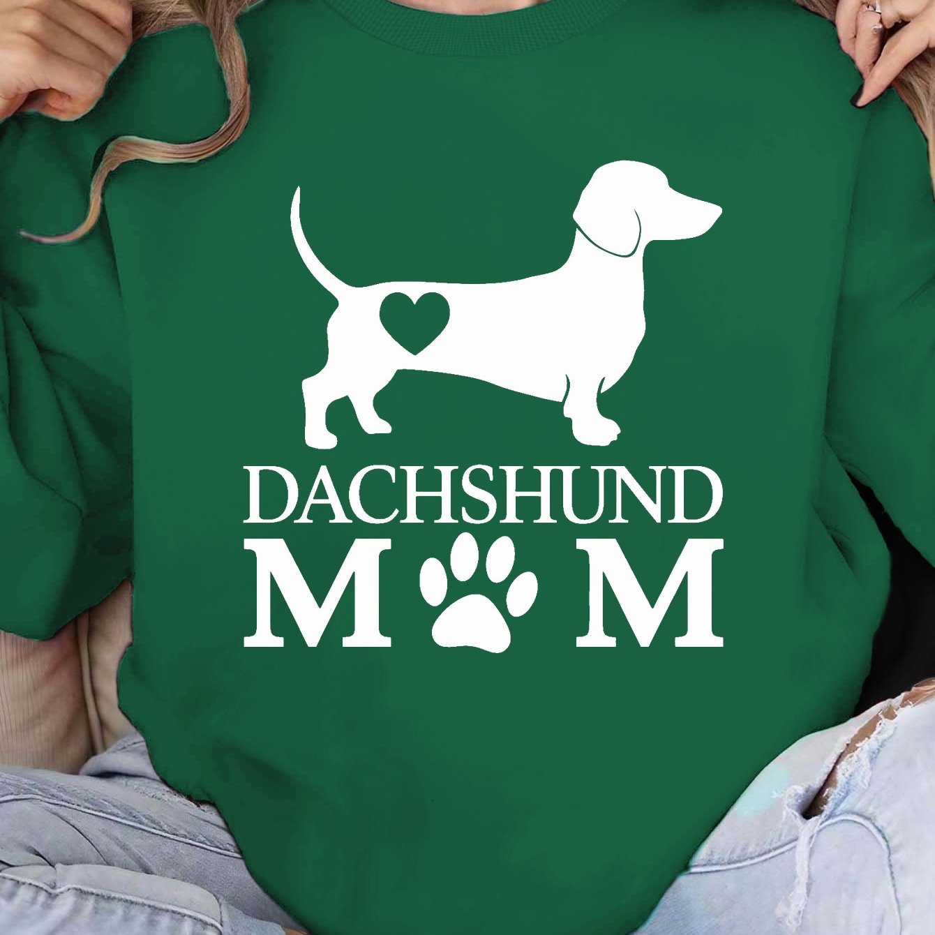 DACHSHUND MOM women's sweatshirts