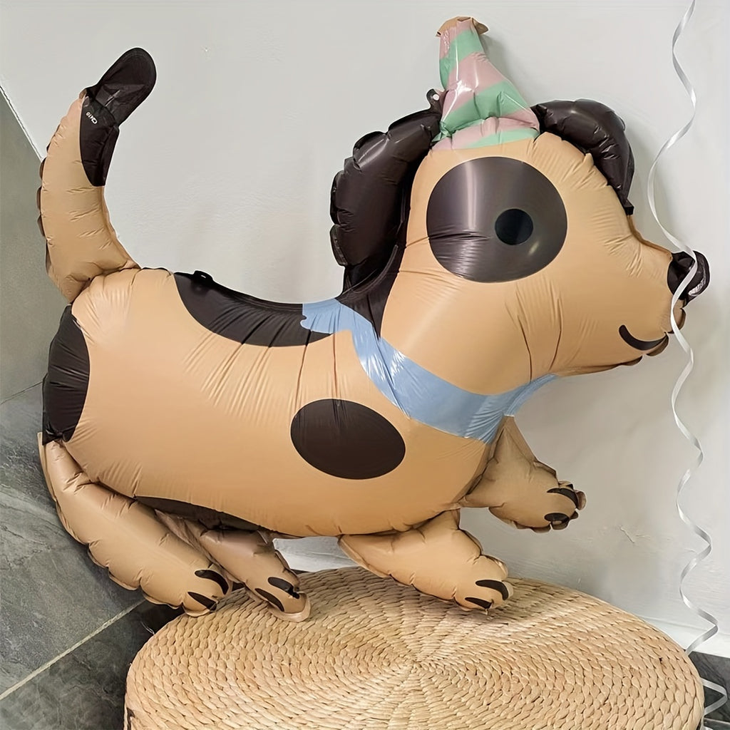 [Dog Birthday Party Balloons] Adorable Pet Birthday Party Balloons - Dachshund, Dalmatian, Husky & Bichon Designs with Stand-Up Feature - Perfect for Dog Lovers' Celebrations, Dog Birthday Party Supplies