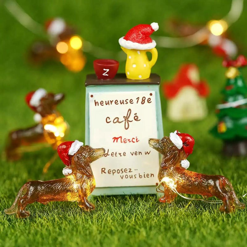 Mini Dachshund Shaped Sausage Dog Gifts Christmas Tree Decor 39.37/ 78.74/ 118.11inch, Holiday Decorations, Playful Christmas Piece, Cute Dog Ornament, Highquality Sausage Design, Lightweight Ornament, Sausage Dog Ornament, D