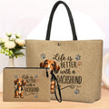 Dachshund Printed handbag handbag Two-piece Set, Large Capacity Set, Must-have for Pet Own