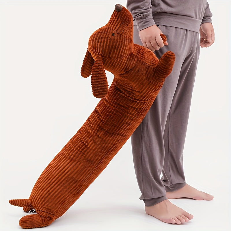 Giant 47-Inch Dachshund Plush Body Pillow – Ultra-Soft "Rust" Doxie Hug Cushion for Home Decor & Gifting