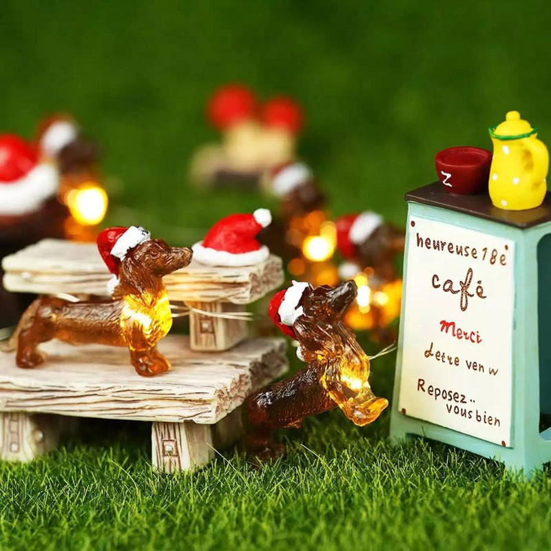 Mini Dachshund Shaped Sausage Dog Gifts Christmas Tree Decor 39.37/ 78.74/ 118.11inch, Holiday Decorations, Playful Christmas Piece, Cute Dog Ornament, Highquality Sausage Design, Lightweight Ornament, Sausage Dog Ornament, D