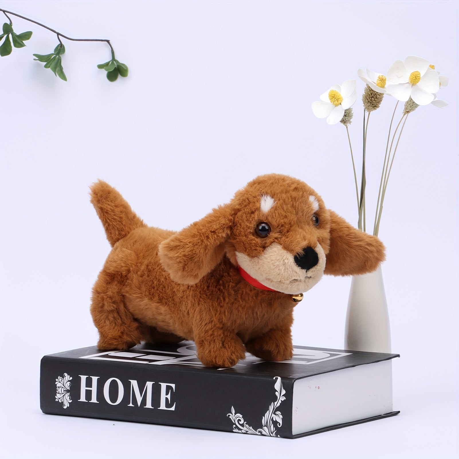 Dachshund Plush Cuddle Buddy – 11" Ultra-Soft Stuffed Doxie in Black, Gray, & Brown