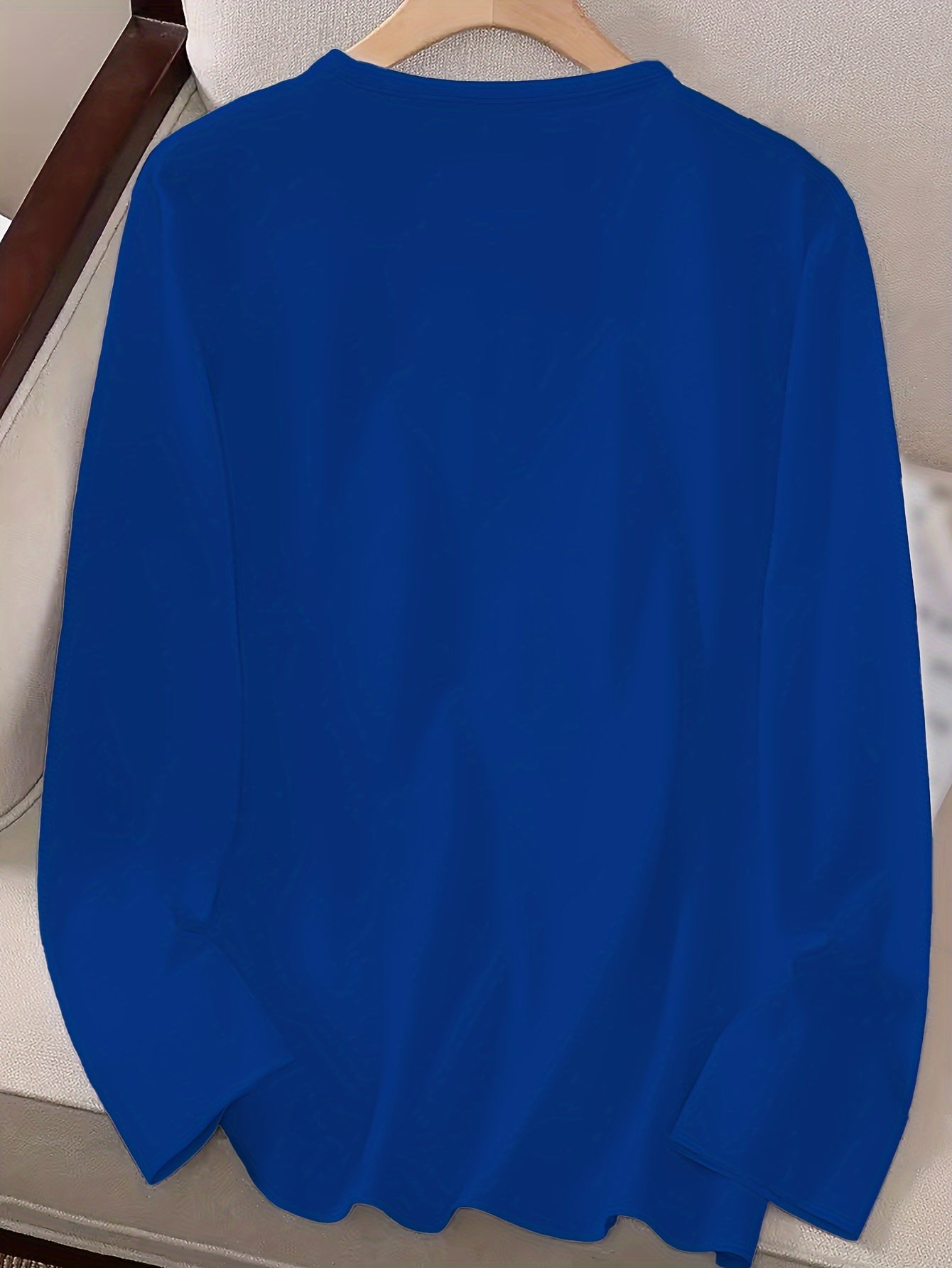 1pc Women'S Casual Long Sleeve T-Shirt with "Weenie Mom" Dachshund Print, Polyester Crew Neck Top for Spring & Fall, Regular Fit Letter Print Tee