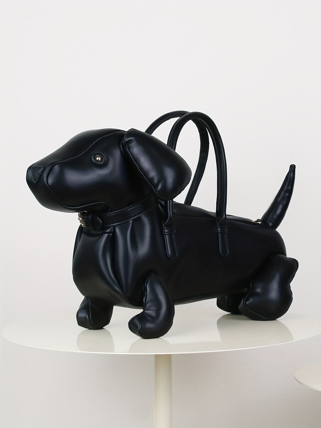 2024 New Fashionable Cartoon Dachshund Dog Handbag - Lightweight, Large Capacity, Soft PU Leather, Zip Closure, Polyester Lining, Guards on Edges, Made in Guangzhou